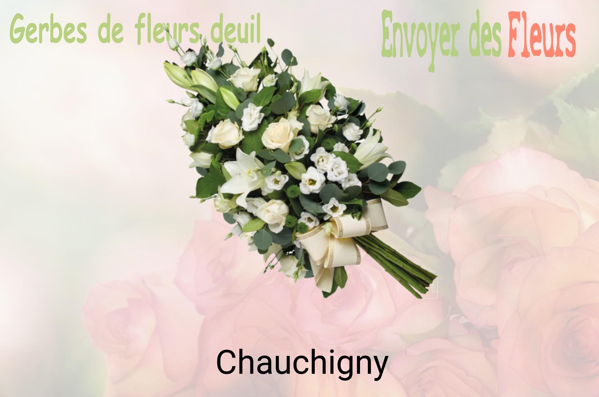 Gerbe de fleurs de deuil livrée à Chauchigny
